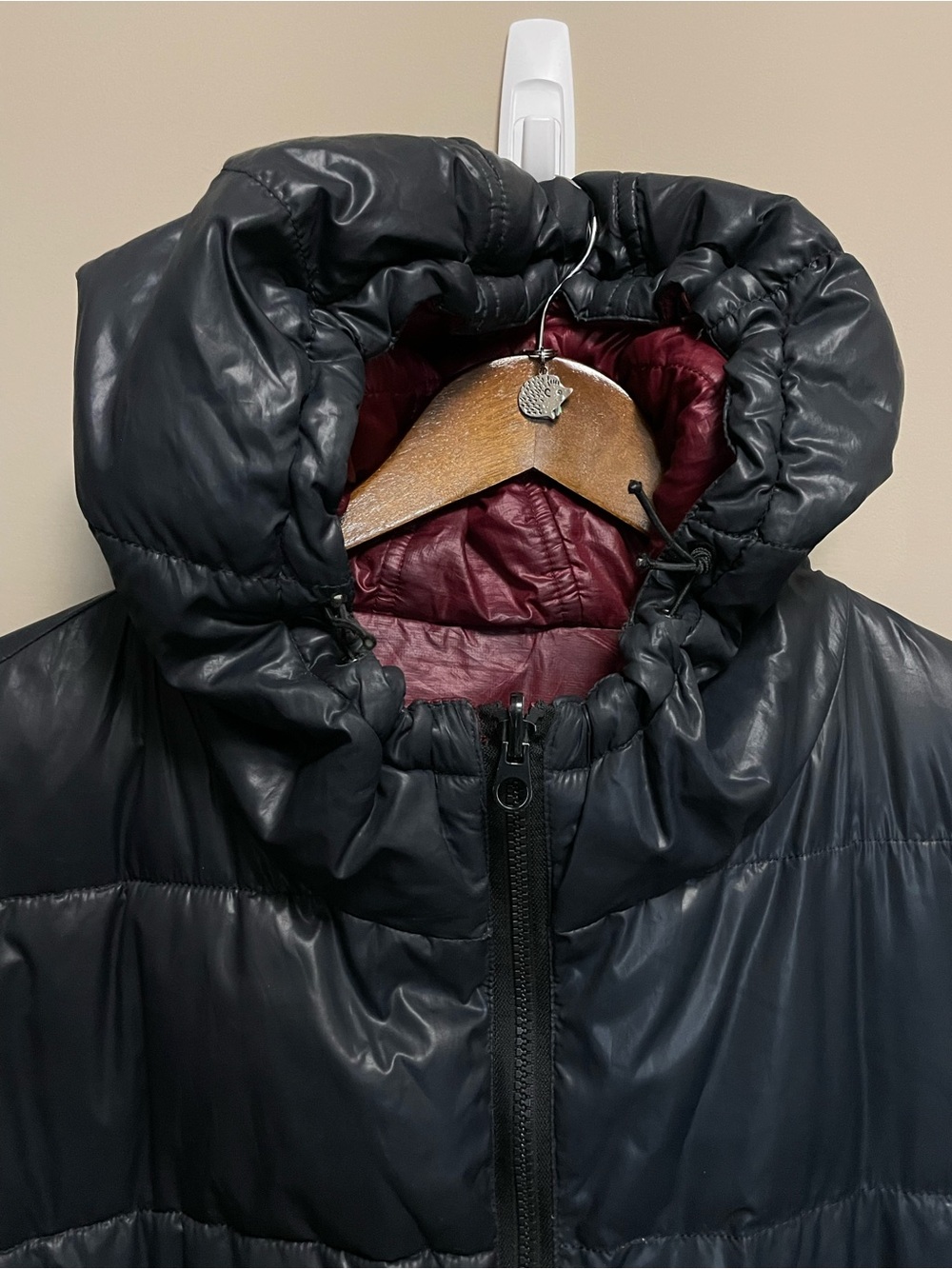 Point Zero Charcoal Grey & Burgundy Reversible Puffer Jacket Men’s XL - Picture 2 of 15